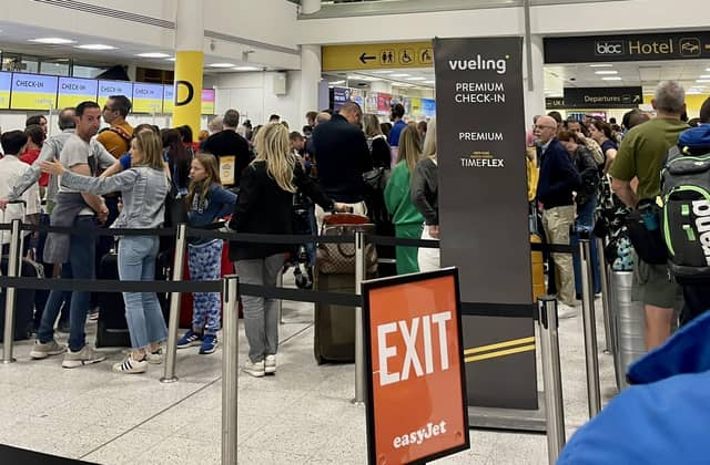 Rail strikes: Pictures show how busy Gatwick Airport is as industrial action continues