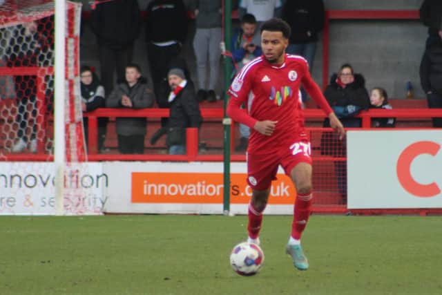 Rafeeq Khaleel scored the equaliser for Crawley Town