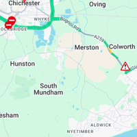 A259 closed after collision near Bognor Regis