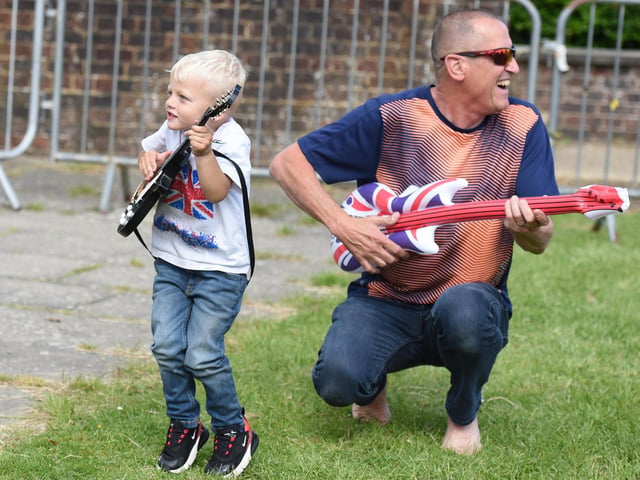 Party in the Park returned to St John's Park, Burgess Hill, on Saturday, June 4. Ashley Ryan (3) with Grandad, Phil Reich.