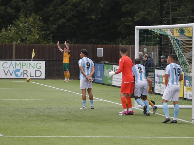 Action from Horsham's pre-season victory over National League South outfit Maidstone United