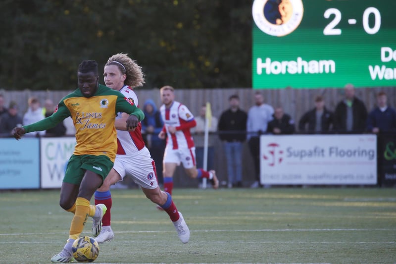 Horsham FC take on - and beat - Dorking Wanderers in the FA Cup, watched by a huge crowd at the Camping World Community Stadium