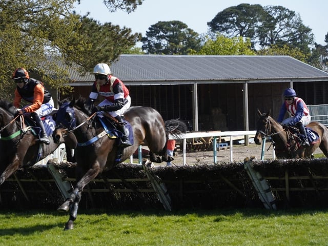 April jump racing at sunny Fontwell Park