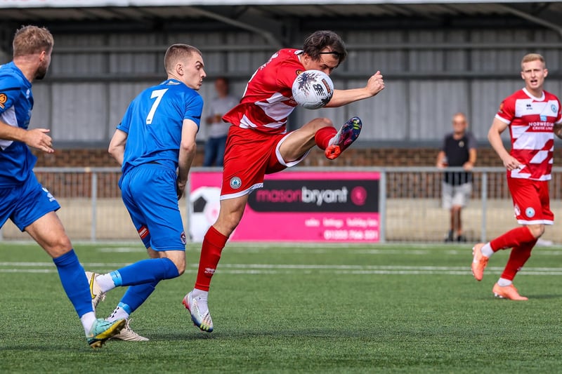 Action from Eastbourne Borough v Truro City in the National League South
