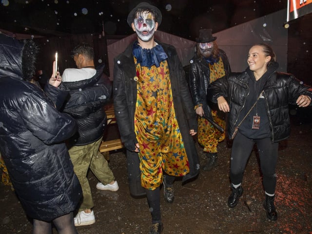 A general view of the opening night during Tulleys Shocktober Fest at Tulleys Farm on September 30, 2022 in Crawley, England. (Photo by Stuart C. Wilson/Stuart Wilson/Getty Images for Tulleys Shocktober Fest):