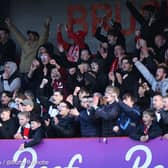Crawley Town fans celebrate the win against Gillingham | Picture: Natalie Mayhew/Butterfly Football