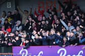Crawley Town fans celebrate the win against Gillingham | Picture: Natalie Mayhew/Butterfly Football