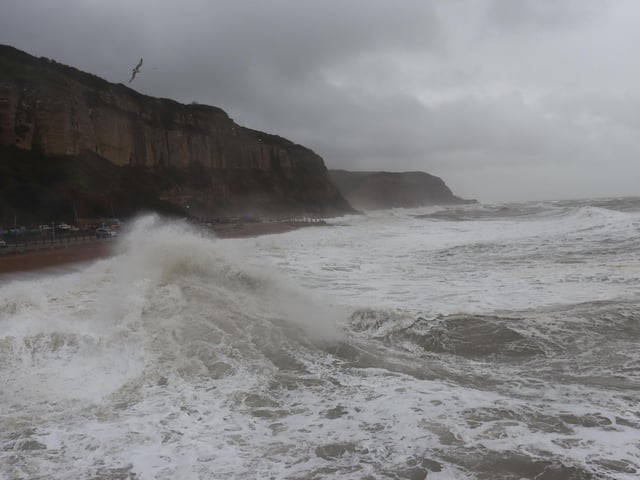 Storm Austen at Hastings. Pics by Kevin Boorman
