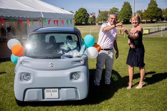 One of the highlights of the afternoon was the raffle for ‘Wilma’ a fun electric Citroen Ami which was acquired through the generous sponsorship of Sussex Freemasons Community Charity, and won by one of the guests attending.