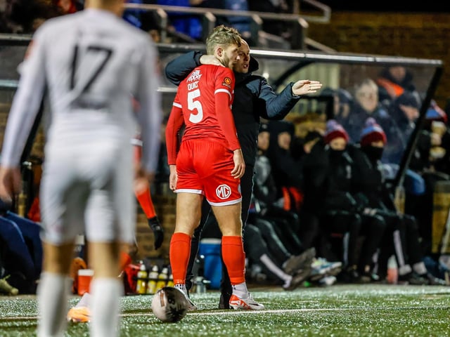 Action from Eastbourne Borough's Sussex Senior Cup quarter-final versus Hastings United