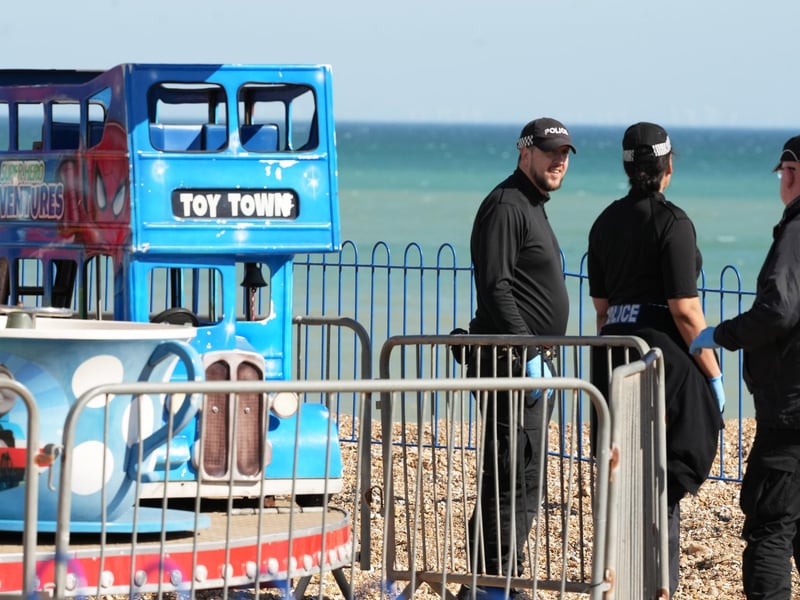 Police at the scene in Bognor Regis. Picture: Sussex News and Pictures