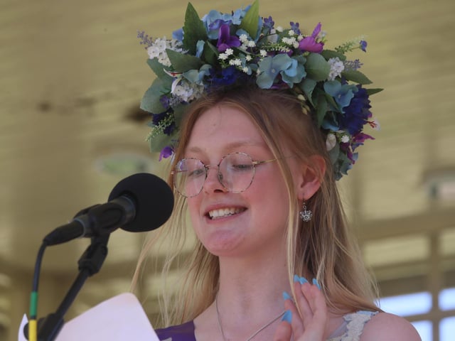 Crowning of the May Queen 2024 in Alexandra Park, Hastings, May 12. Photo by Roberts Photographic.