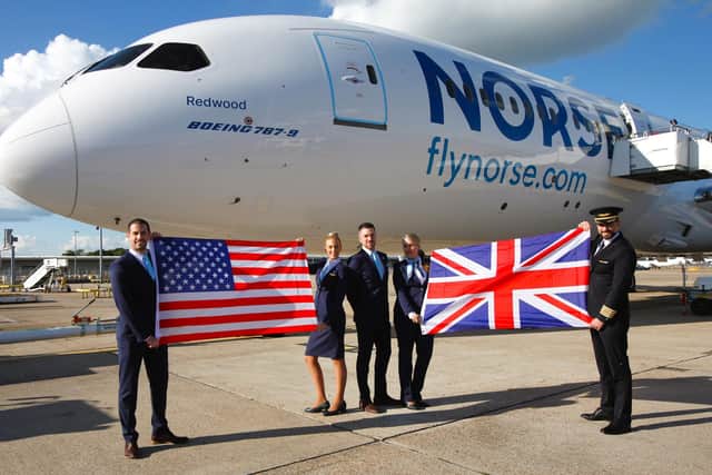 Norse Atlantic Airways, the pioneering low-cost long-haul airline, celebrated two inaugural flights on June 30 and July 1 respectively with the launch of services to two new US destinations from Gatwick Airport. Picture courtesy of Norse Atlantic Airways