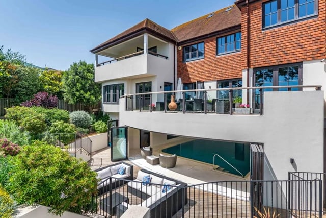 Seascape is an exceptional waterfront home, brought to the open market for the very first time since it was completed, and the leisure suite has a pool, gym and cinema
It is on the market for £4,500,000 with Pegasus Properties.