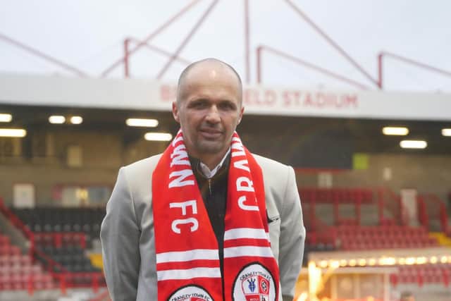 Former Tottenham and West Ham player Matthew Etherington was appointed as the new manager of Crawley Town FC