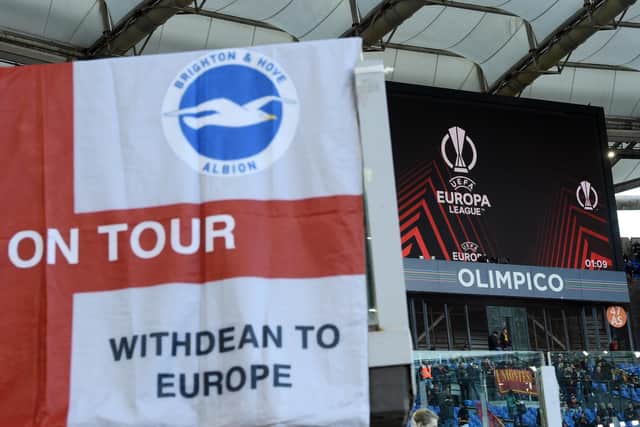 Two supporters of Brighton and Hove Albion were left with stab wounds after a robbery by a masked gang in Rome on Wednesday night. (Photo by Mike Hewitt/Getty Images)