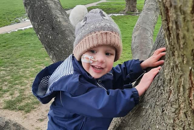Teddy from Hassocks was diagnosed with neuroblastoma in July last year. Photo: Elizabeth Lichten
