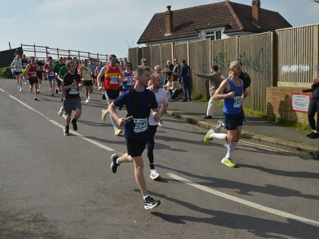 Action in the 2026 Hastings Half Marathon