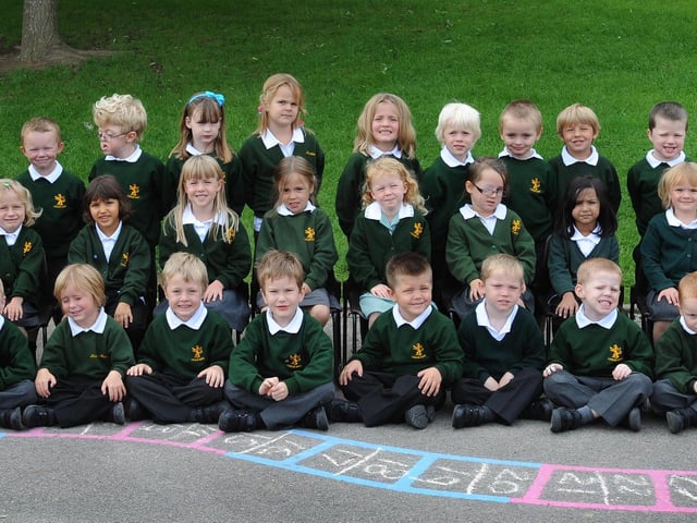 New reception pupils at London Meed Primary School, Burgess Hill, in 2010