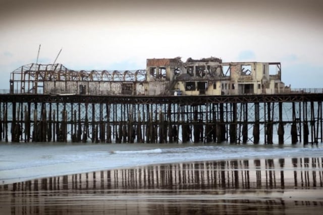 Hastings Pier after the fire