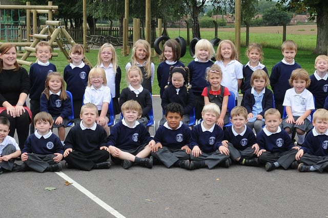 New reception pupils at Albourne CofE Primary School in 2010