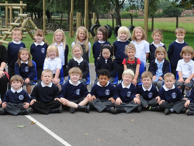 New reception pupils at Albourne CofE Primary School in 2010