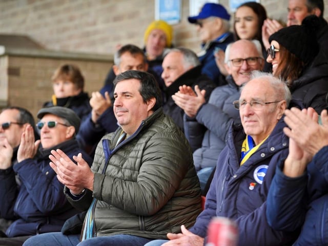 Action, celebration and crowd pictures from Lancing v Littlehampton Town at Culver Road