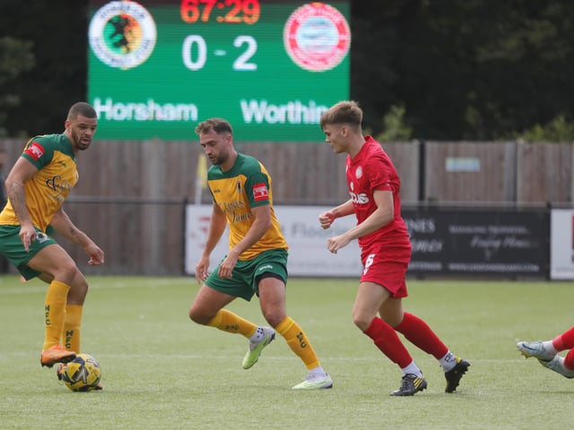 Action from Horsham's pre-season defeat to West Sussex neighbours Worthing