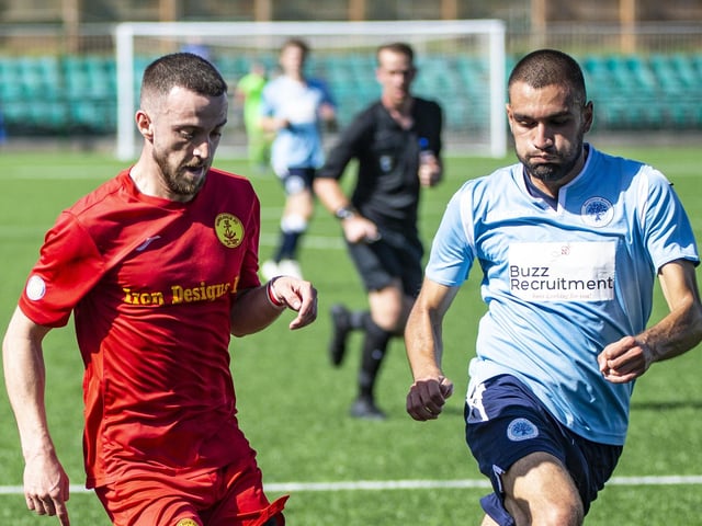 Newhaven FC take on Spelthorne Sports in the FA Cup