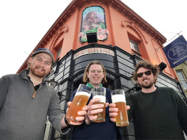 Brewing Brothers at Imperial, Hastings.
Three of the Brewing Brothers are pictured: L-R Billy Eriksson, Ned and Charlie Braxton.