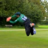 Tom Blandford took a sensational catch for Three Bridges Cricket Club against Bognor on Saturday in the Sussex Cricket League Premier Division. Picture: TBCC