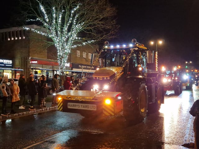 The Arundel Illuminated Tractor Run 2025 in Rustington, which it was visiting for the first time
