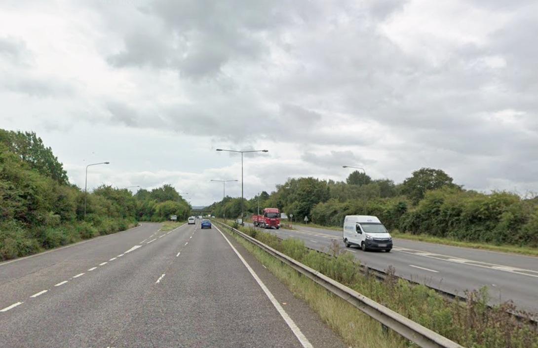 Section of A23 blocked in Mid Sussex after report of accident involving car and van