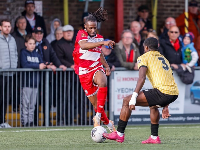 Action from Eastbourne Borough's 5-1 home loss to Maidstone in the National League South