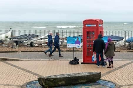 Why did a telephone box appear in Brighton for 24 hours? (photo from Sue Ryder)