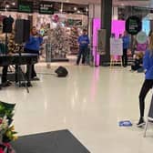 Shoppers got a surprise treat when they visited John Lewis in Horsham last night