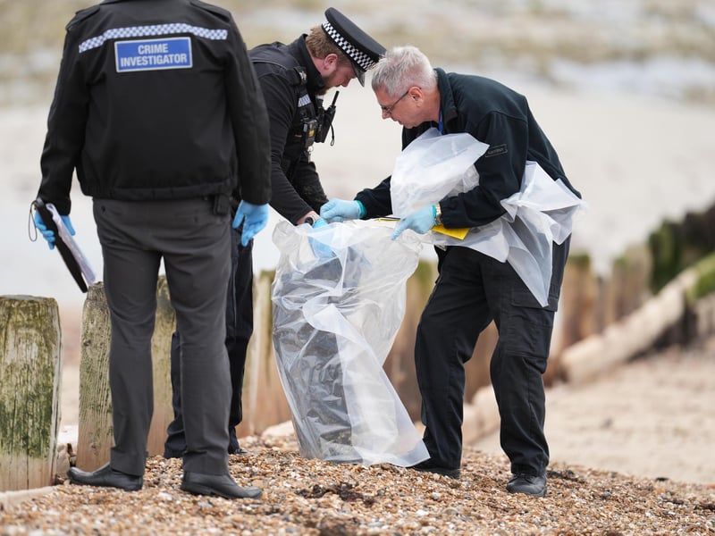 Sussex Police said officers were called to Goring-by-Sea this morning (Monday, October 23) ‘following reports of suspected drugs washing up on the beach’.
