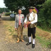 Mayor Cllr Paul Holbrook and Town Crier Terry Tozer at the Hailsham Allotment Society Open Day