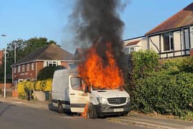 West Sussex Fire and Rescue Service said it was alerted to a vehicle fire on Broadwater Road, Worthing around 8.10am.