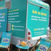 Hattie Deacon, NHS health checks lead at One You East Sussex with COLIN. (Image: Wealden District Council)