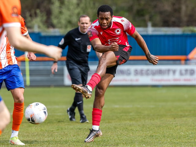 Action from Eastbourne Borough's defeat at Braintree in the National Lague South