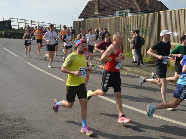 Action in the 2026 Hastings Half Marathon