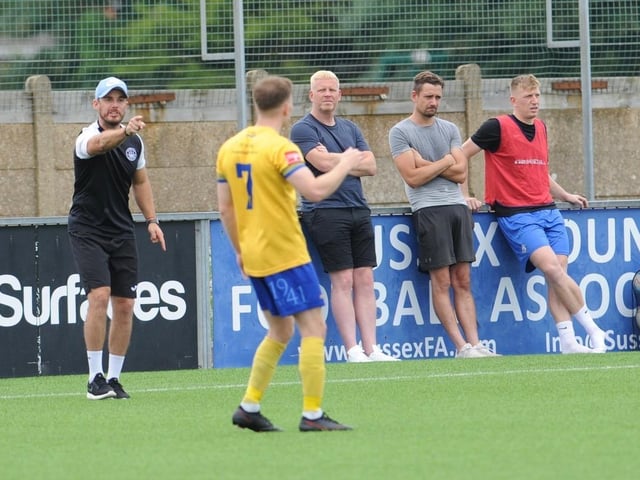 Lancing FC take on Shoreham FC in a pre-season friendly at Culver Road