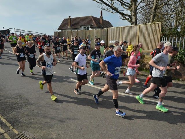 Action in the 2026 Hastings Half Marathon