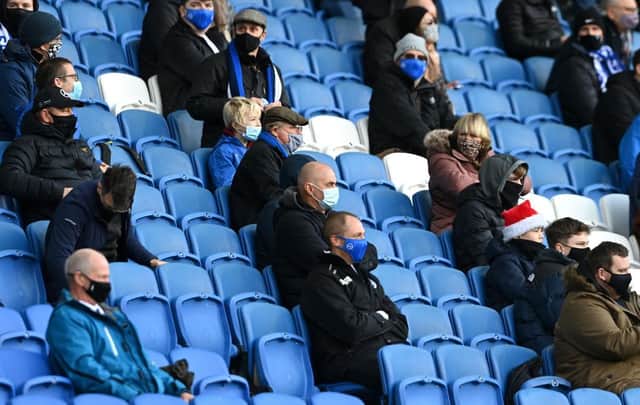 Brighton fans.  (Photo by Mike Hewitt/Getty Images)