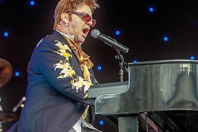 Jimmy Love as Elton John at Eastbourne Bandstand. Photo by Graham Huntley