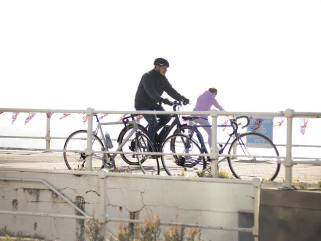 Filming on St Leonards seafront on October 6 2022.