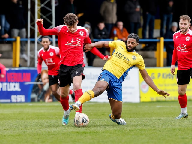 Eastbourne Borough recovered from 2-1 down at half-time to win 3-2 at St Albans City. Picture by Lydia Redman