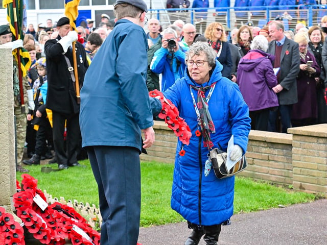 Bexhill, UK, 12 November 2023. Veterans, Youth Groups and Community members attend the Remembrance Day Service in Bexhill, East Sussex. Photo by Lee Floyd: https://www.leefloyd.co.uk/