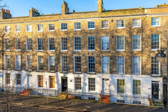 This Grade II-listed town-centre home features six bedrooms, a bespoke kitchen, a cinema and games room and car-parking spaces. It is on the market for £1.25m with no onward chain.